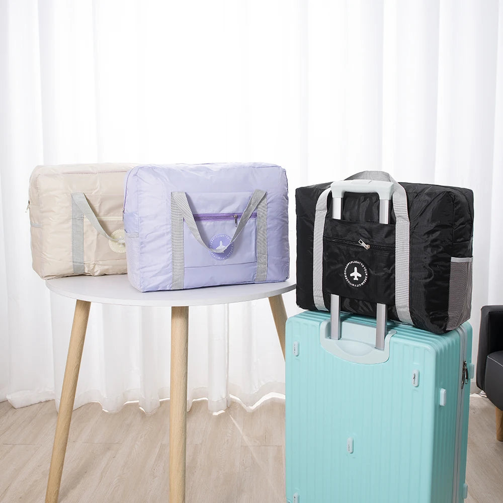 Large Capacity Foldable Travel Bag Portable Handheld Luggage for Short Distance Simple Waiting for Delivery Storage Bag