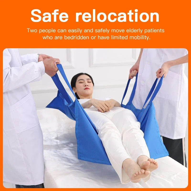 Household Patient Transfer System Soft Stretcher Belt & Repositioning Mat for Bedridden Elderly Nursing Care