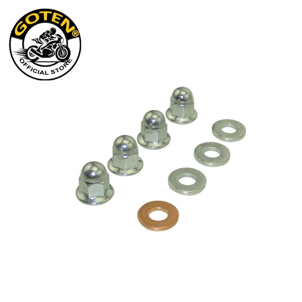 Goten 8mm Engine Head Stud Acorn Nut Set For Honda Yamaha Suzuki Kawasaki
