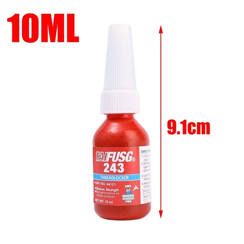 Anaerobic Threadlocker Glue High Strength Anti Loose Fast Curing Screw Locking Agent Sealant for Metal Plastic Bolts Nuts Fixing