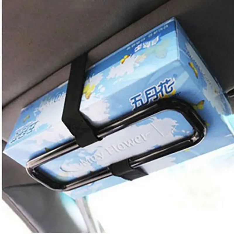 Car Tissue Rack Clip For Car Universal Sun Visor Napkin Box Seat Back Tissue Holder Auto Interior Elastic Hanging Paper Cover