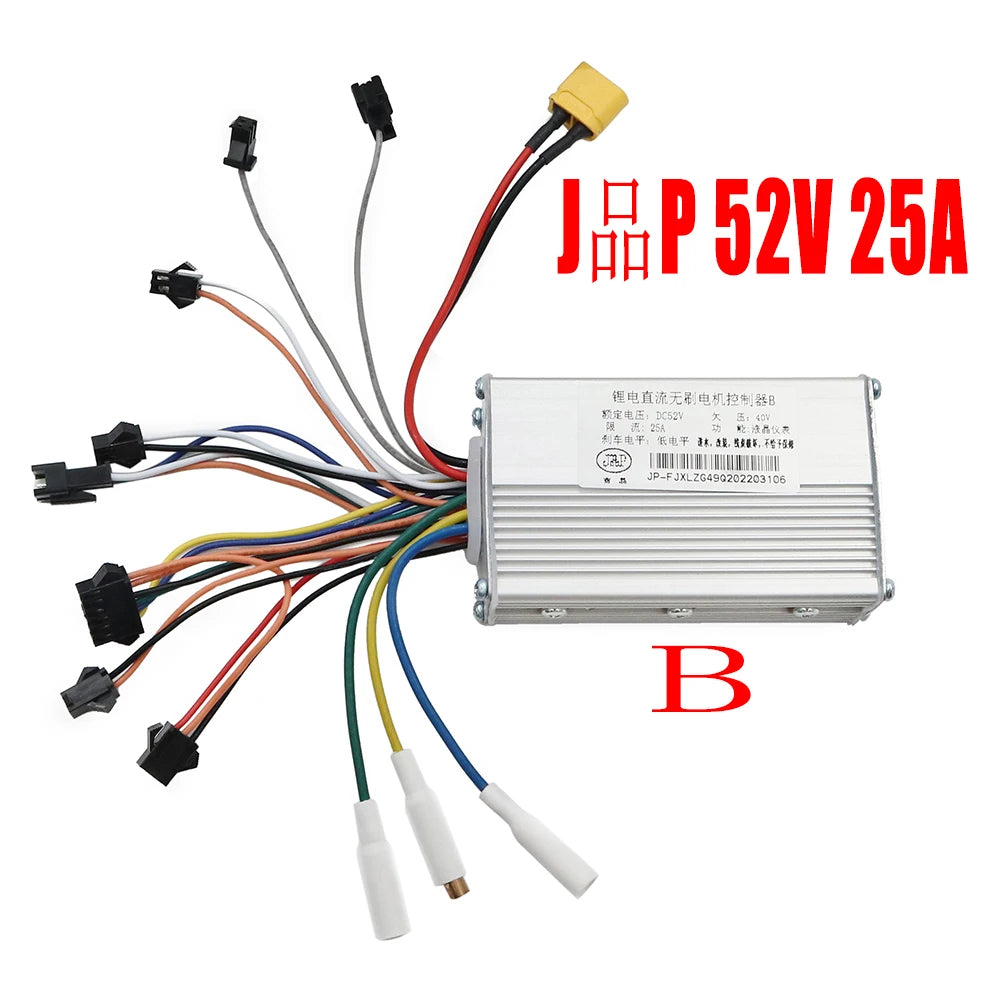 48V25A 52V25A 60V25A JP Ebike Electric Bicycle Scooter Controller Dual Drive LCD Display Brushless DC Dual Drive Controller
