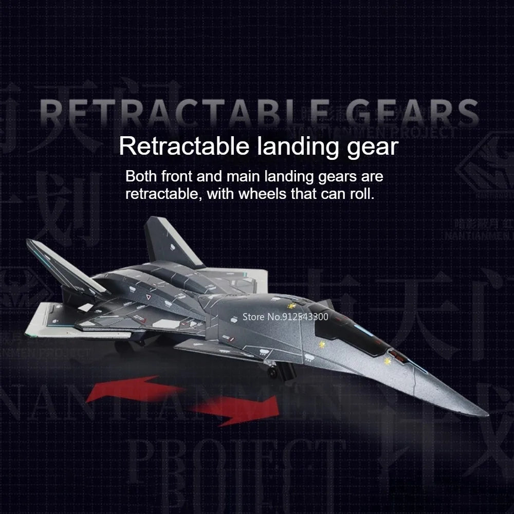 1:50 Scale BaiDi Aerospace Fighter Aircraft Model Toy Movable Parts Alloy Diecast Nimiature Models for Enthusiasts Holiday Gift