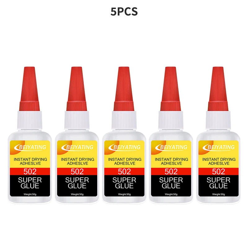 BEIYATING 30g 50g 502 Super Glue Instant Dry Strong Clear Waterproof Adhesive Quick Bond for Metal Plastic Wood Ceramic Leather