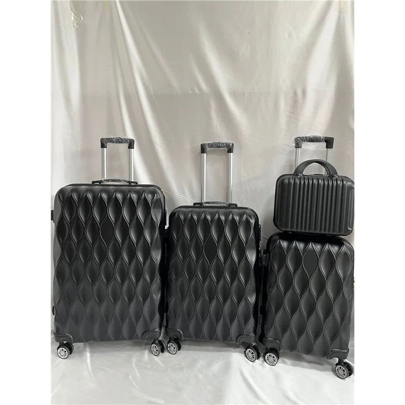 Four-Piece Set ABS Universal Wheel Luggage Travel Suitcase Carry-On Bag Set for Travel And Business Trip in 14202428 Inches