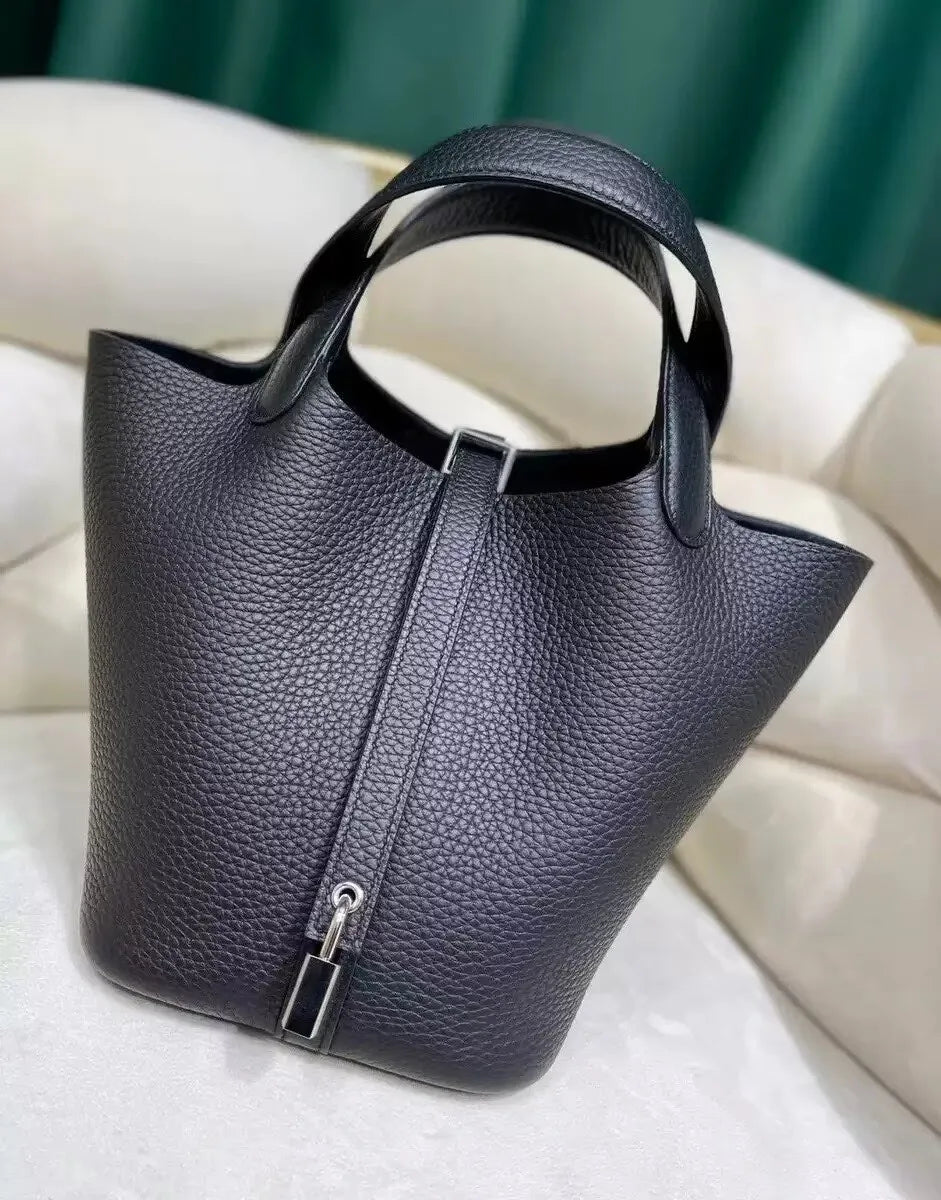 Real Leathe Women Bags Handbags Bucket Bag New Fashion Tote Bag Genuine Leather Luxury Desginer Big Size Large Lady Hand Bags