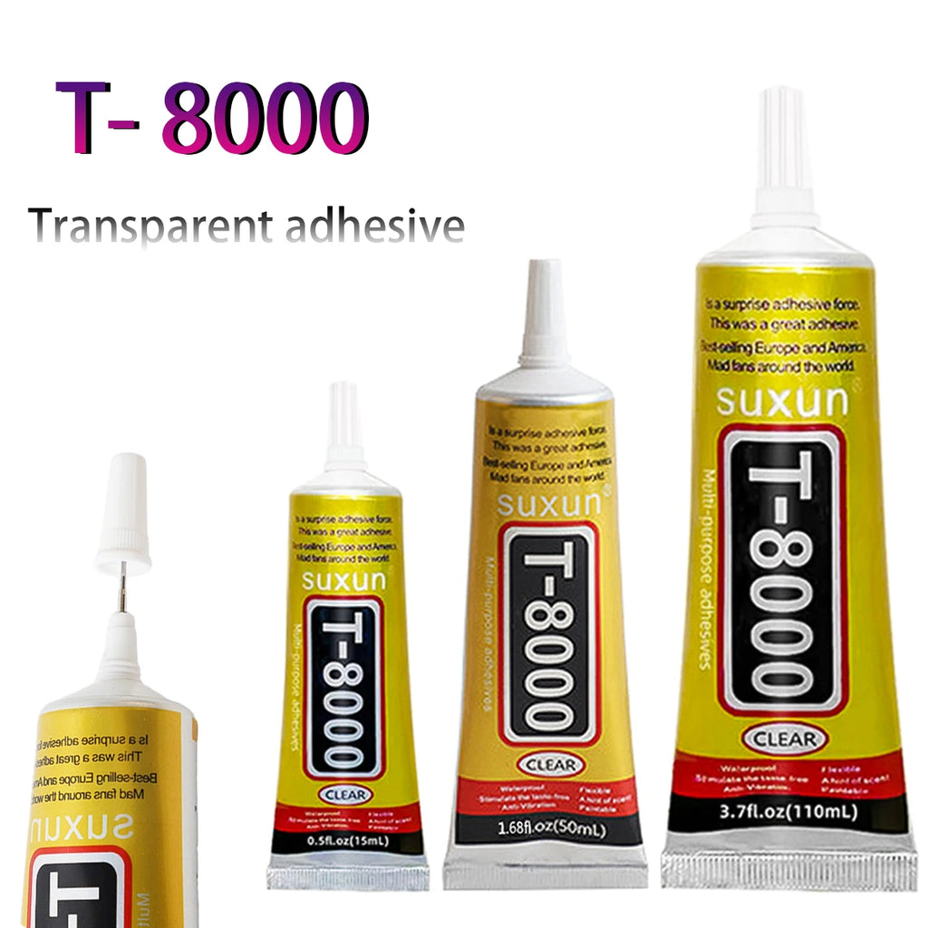 15/50/110Ml T-8000 Adhesive Epoxy Resin Repair Cell Phone Lcd Touch Screen Liquid Glue Jewelry Craft Transparent Adhesive Glue