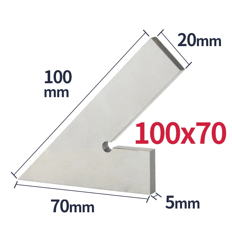 45 Degree Flat Edge Square Ruler For Carpentry Measurment Try Square Carpenter Tools Woodworking Metal Angle Ruler Set Squares