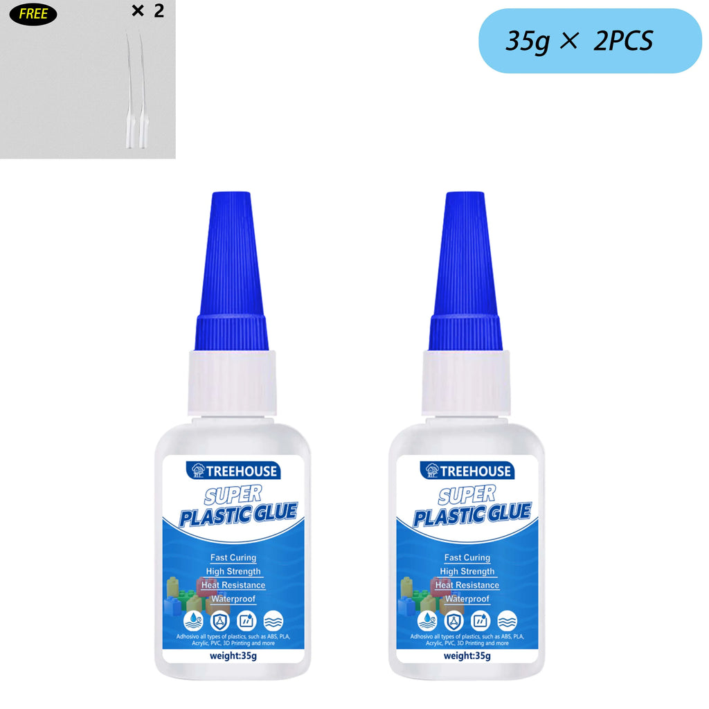 1-4Pcs Super Plastic Glue, Fast Curing Waterproof Heat Resistant Adhesive for ABS, PVC, PLA, Acrylic, DIY Crafts & Toy Repairs