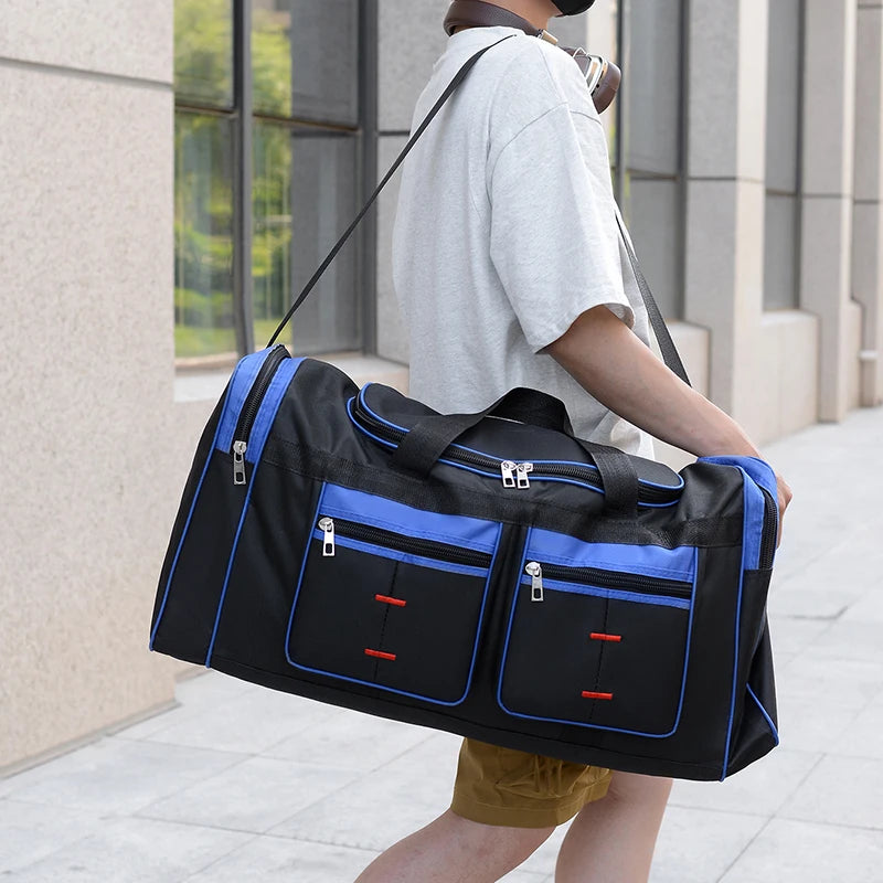 Men's Sports Travel Bag, Extra Large Capacity, Multi-Pocket Crossbody Luggage Bag