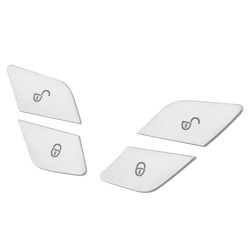 ABS Car Door Lock Unlock Buttons Cover Stickers Fit For Mercedes Benz C E Class GLC W205 W213 X253 Vito W447 Auto Accessories
