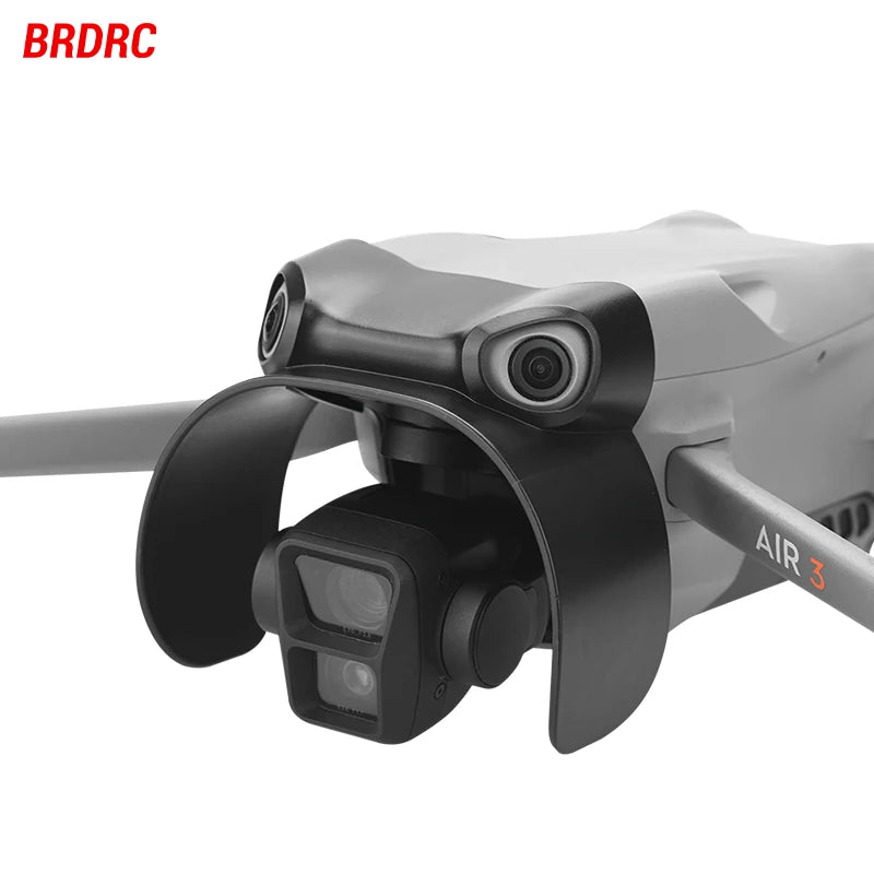 BRDRC Lens Hood Sunshade for DJI AIR 3 Anti-Glare Sun Cover Gimbal Protective ABS Cage Drone Accessories