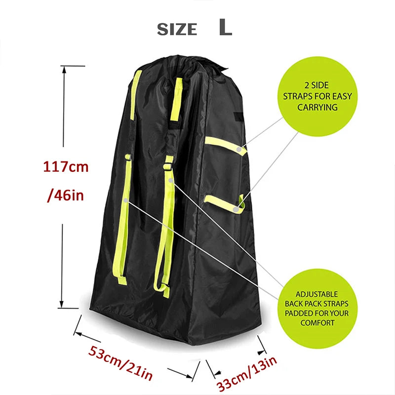 420D Oxford Large Car Seat Bag For Airplane Travel Baby Stroller Dust Cover Infant Carrier Storage Bag With Shoulder Strap
