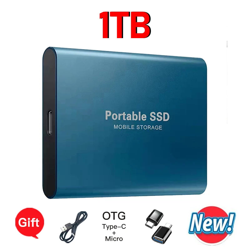 High-speed SSD 2TB Portable External Hard Drive Suitable for daily storage and backup
