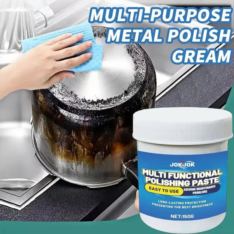 Multi Functional Metal Cleaning Paste, Stainless Steel Surface Restoration Gloss Polishing Paste, Metal Surface Restoration as B