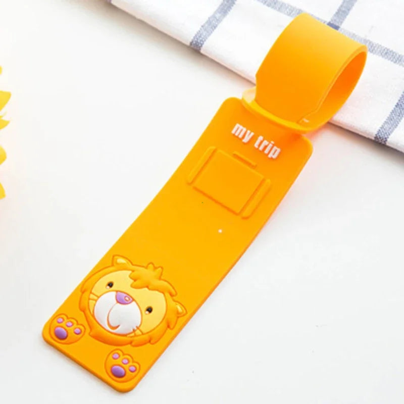 5pcs Lovely Silicone Luggage Tag Boarding Pass Luggage Tag Checked Fashion Travel Accessories Cute Luggage Tag Flight