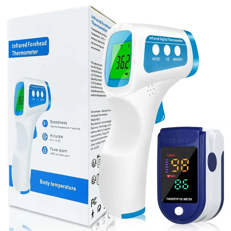 Multifunction Thermometer Three-color Backlit Display Forehead Thermometer Digital Display Infrared Alarm Human Body Thermometer