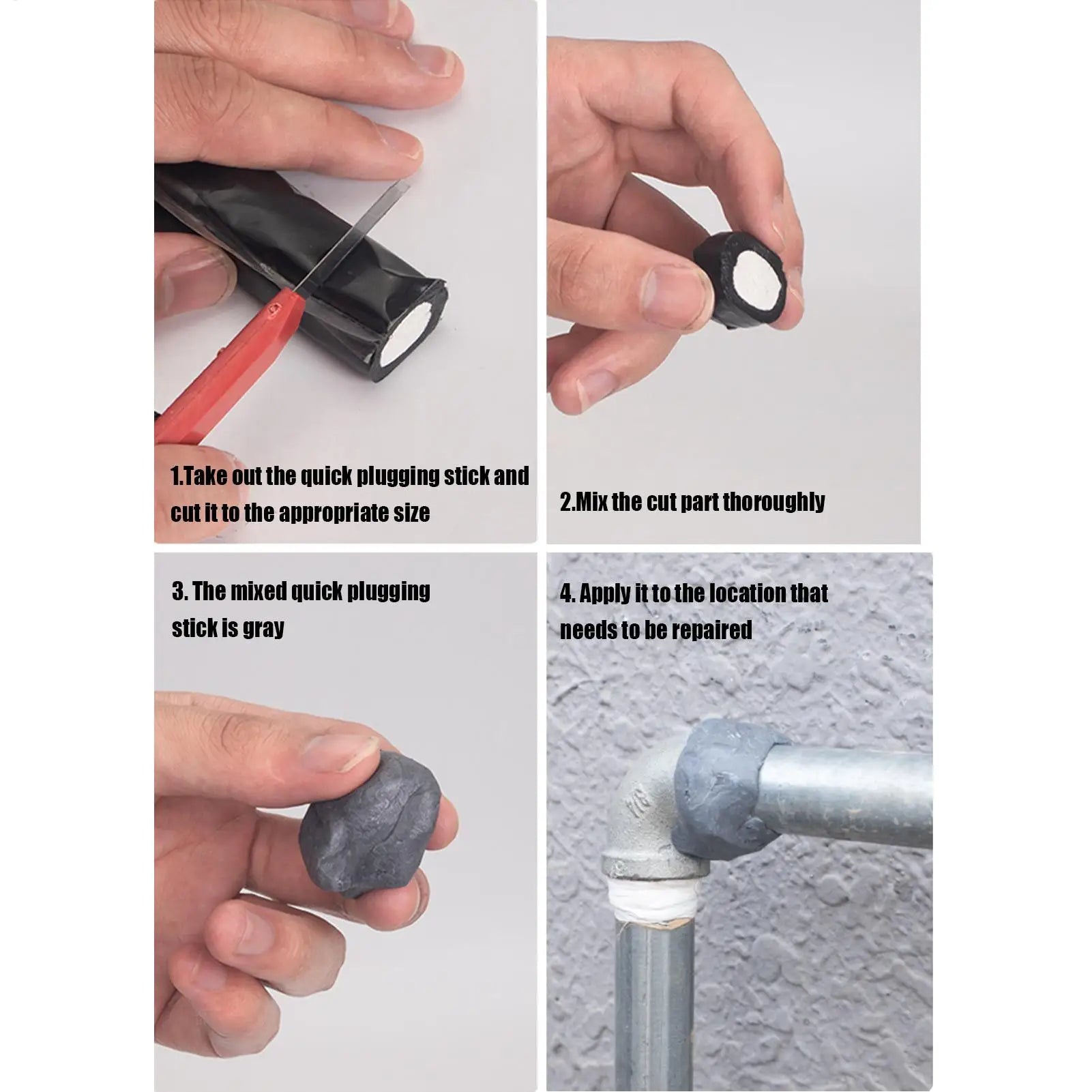 Epoxy Putty Stick Quick Leak Repair Fills Permanent Adhesive Epoxy Putty Sticks for Quick Repairs on Metal Glass Wood Ceramic