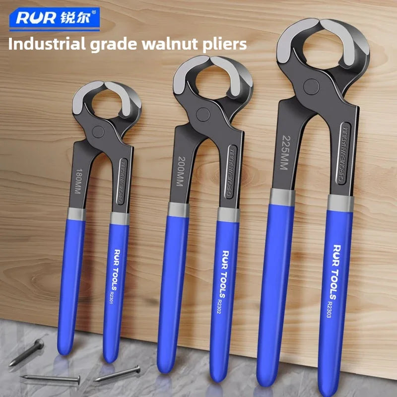 Tower Pincers Non-slip Grips Pliers Flat Mouth Cattle Horse Hoof Nippers Snips Puller Hand Tools Pulling Nails Cutting Wires