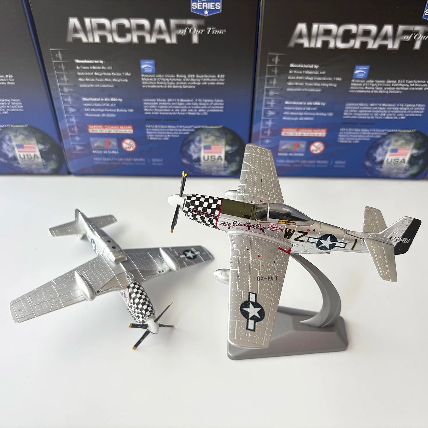 1/72 Scale WWII U.S. P51D Mustang Fighter Plane P-51D P51 Silver Diecast Finished Military Plane Model Collection Ornament Gift