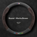 Car Suede AntiSlip Steering Wheel Cover For BMW M E39 E46 E60 E70 E90 E91 G05 F10 F15 F20 F30 G20 G30 X1 X3 X4 X5 X6 X7 M3 M4 M5
