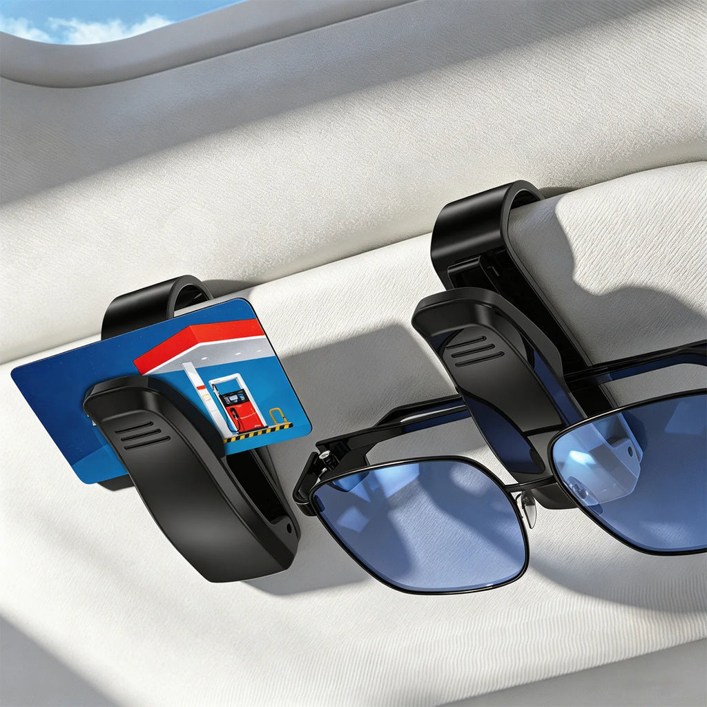 Universal Car Auto Sun Visor Glasses Box Sunglasses Clip Card Ticket Holder Fastener Pen Case Eyeglasses Clips Accessories
