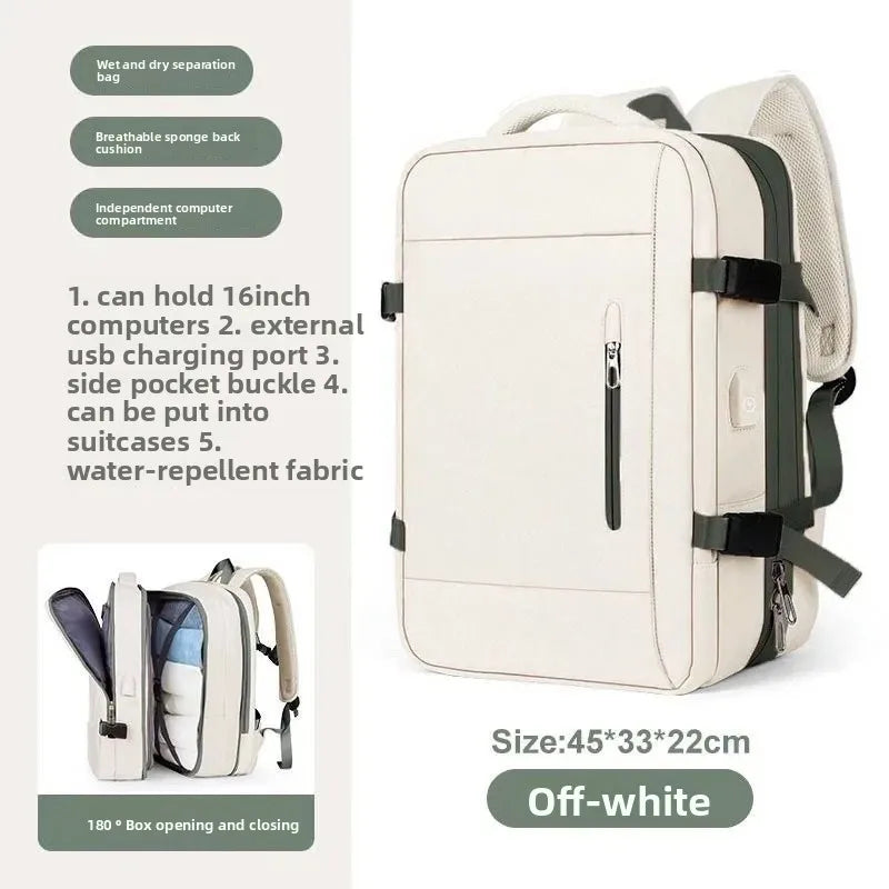Large Capacity Expandable Travel Backpack Double Shoulder Bag for Business Trips Mountaineering And Computer Carrying