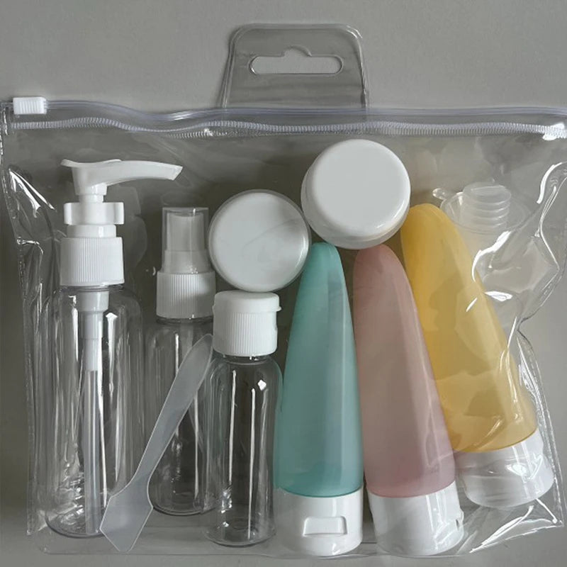 ㉸Perfume Bottle Set Refillable Spray Lotion Shampoo Shower Tube Bottling Refill Cosmetic Travel Liquid Container Portable Tool