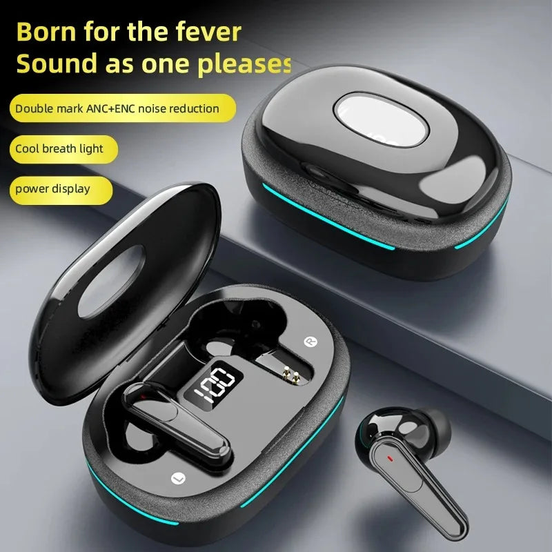 144-Language Translation Earbuds Power Display ANC&ENC Noise Reduction Headphones Hebrew English Real-Time Translation Earphones