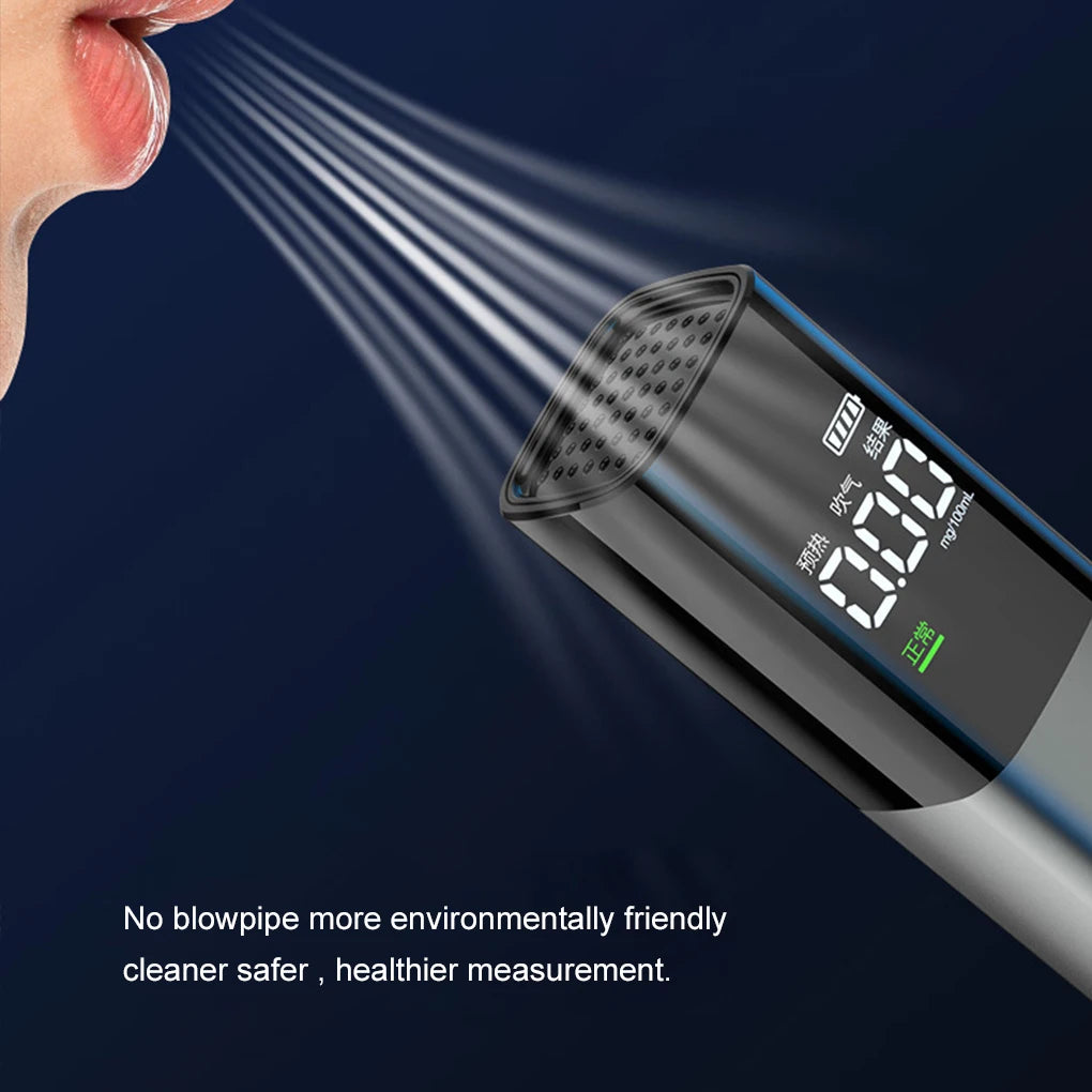 Alcohol Tester Professional High Sensitivity Breathalyzer Type-C Charging LED Display Portable Breathalyzer