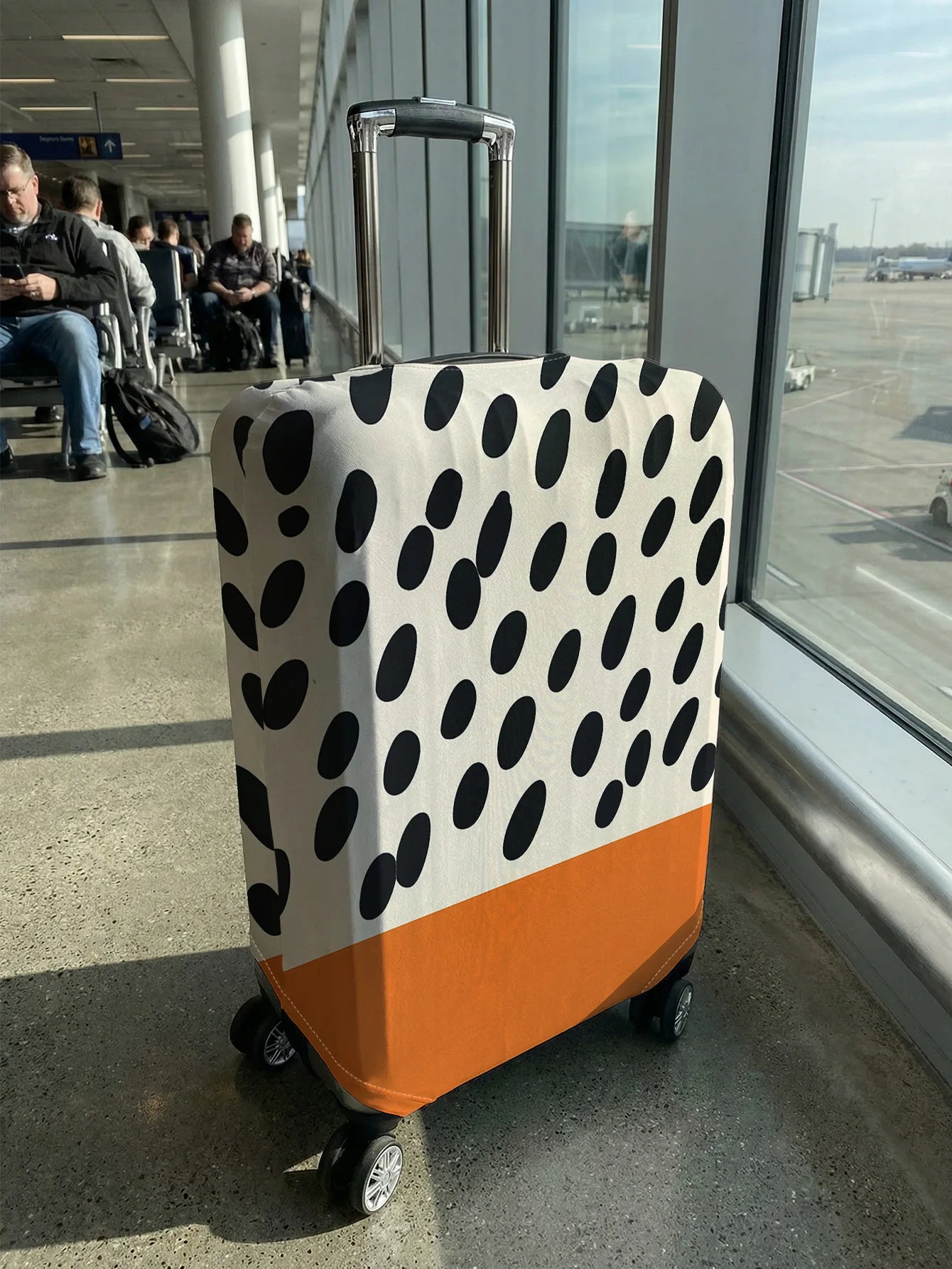 Orange block contrasting luggage protection cover, suitable for 18-32 inch luggage covers, luggage handle gloves, travel accesso