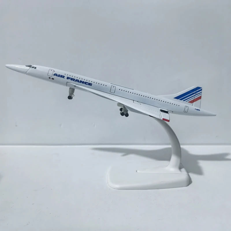 JASON TUTU 20CM Air France Concorde Aircraft Model Planel Airplane Diecast Metal 1/300 Scale Planes Collect Gifts