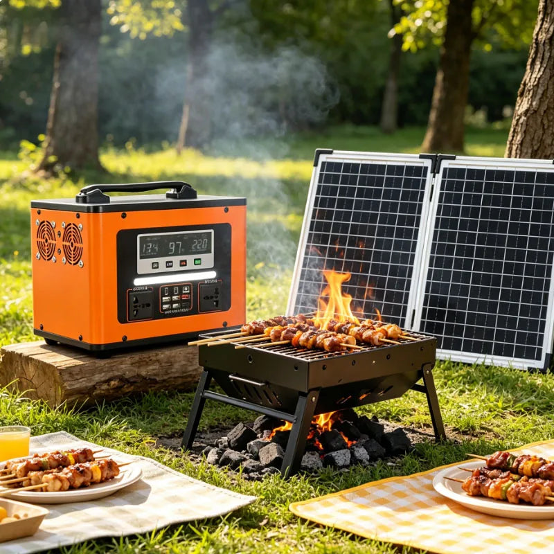 600W Portable Power Station 220V LiFePO4 High Power 555Wh 55Ah Solar Outdoor Mobile Power Supply Home Emergency Energy Storage