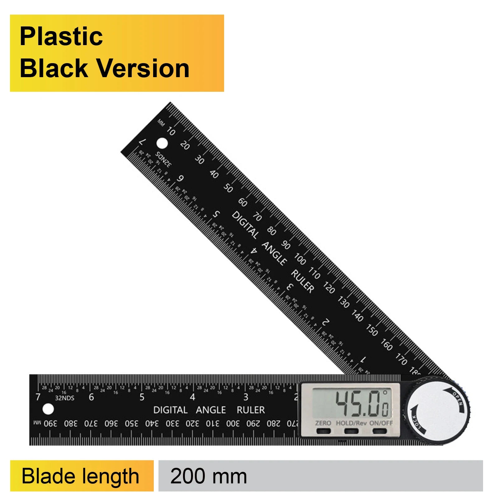 Digital Angle Finder LCD Digital Protractor 360 Degree Angle Gauge Electronic Inclinometer 7 Inch 200mm Precision Angle Tool