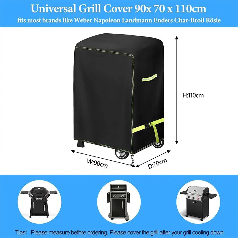 420D Outdoor Barbecue Cover, Marine Barbecue Stove Protective Cover, Lightweight Portable, Dust Cover, Waterproof and Sun Protec