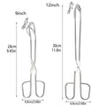 Duty Stainless Steel 2PCS Kitchen Scissor Tongs with Comfortable Ergonomic Grip, Heat Resistant tongs for Cooking & BBQ