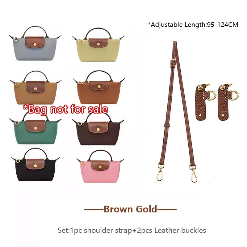 Genuine Leather Bag Shoulder Strap For Longchamp Mini Bag Crossbody Bag Strap Adjustable Bag Belt Bag Replacement Accessories
