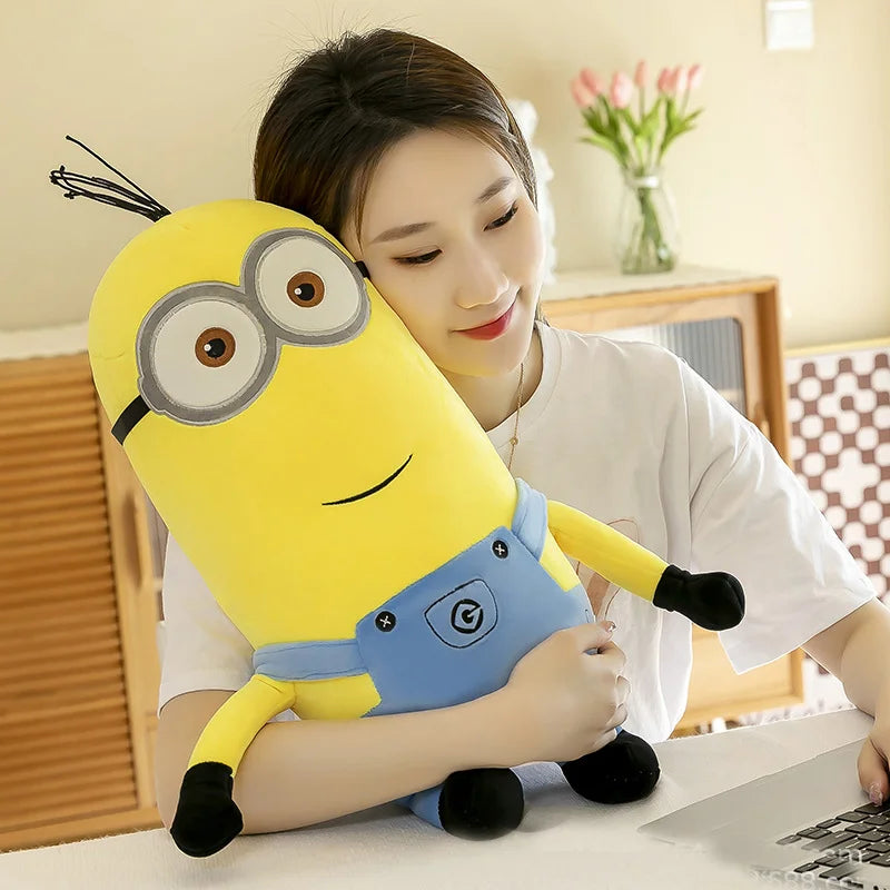 2026 Minions Movie Periphery Yellow Plush Bob Plush Stuart Stuffed Toys In Jeans Soft Dolls Pillow Decoration Birthday Gift