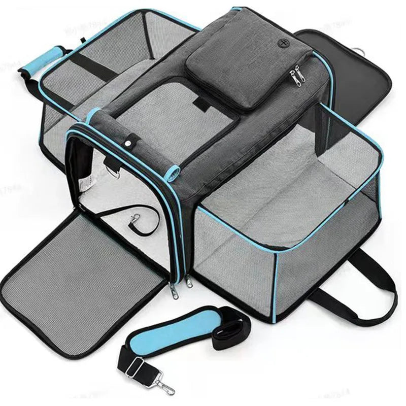 Portable Outdoor Bag Foldable Small Pet Supplies Car Bag Outdoor Handbag Large Space Breathable Pet Bag Supplies New