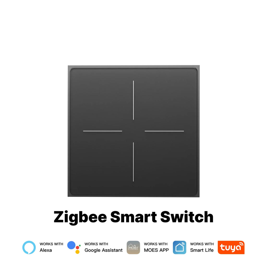 MOES Tuya ZigBee Star Feather Series Smart Touch Switch With Neutral Light Scene 2in1 APP Remote Control with Alexa Google Home