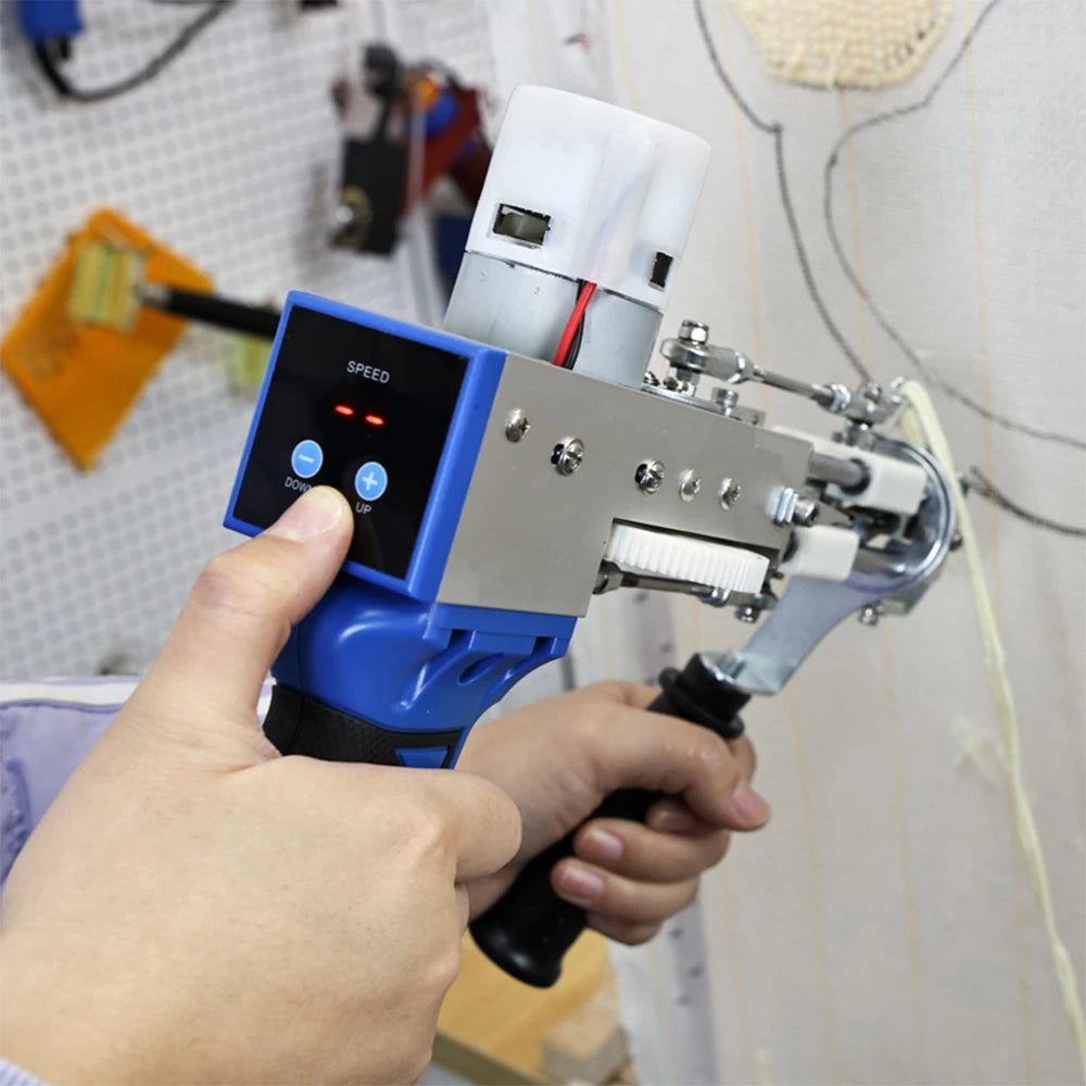 Tufting Gun 2 in 1 Set Electric Carpet Tufting Gun Electric Carpet Tapis Knitting Tufting Pistol Weaving Flocking Rug Machine