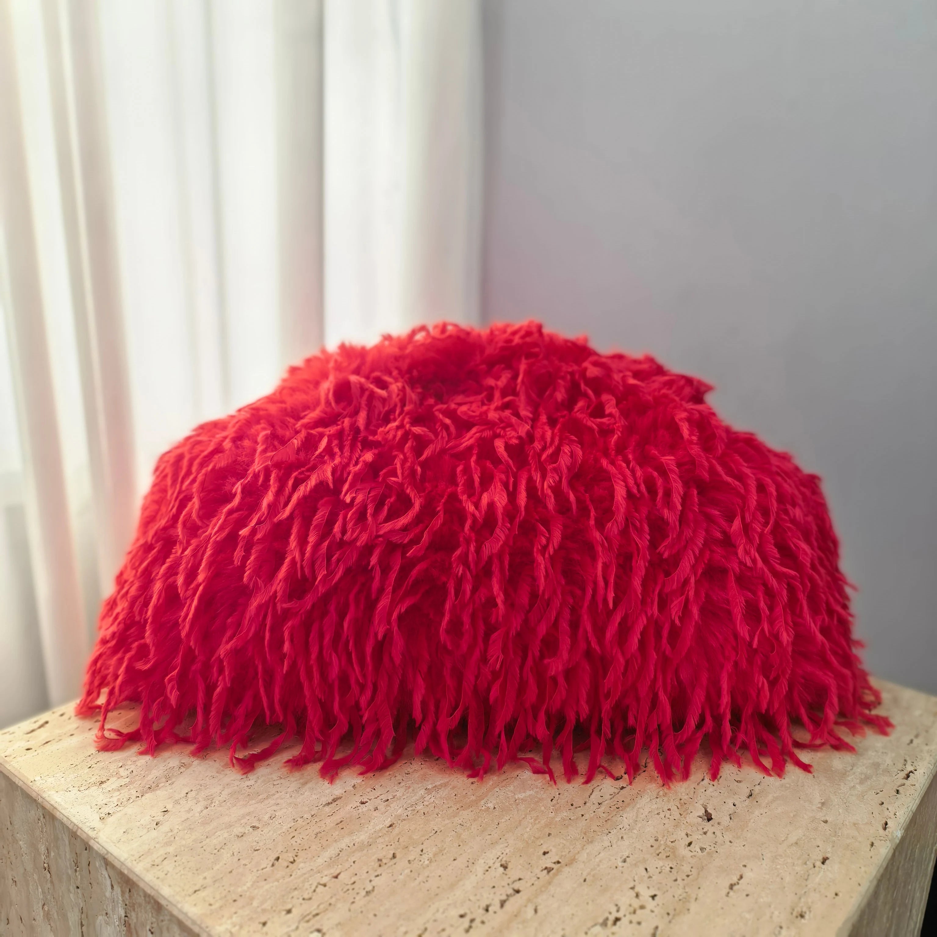 Fluffy Bag Feather Large Cloud Bag Pleated Clutch Bag Plush fairy Bag