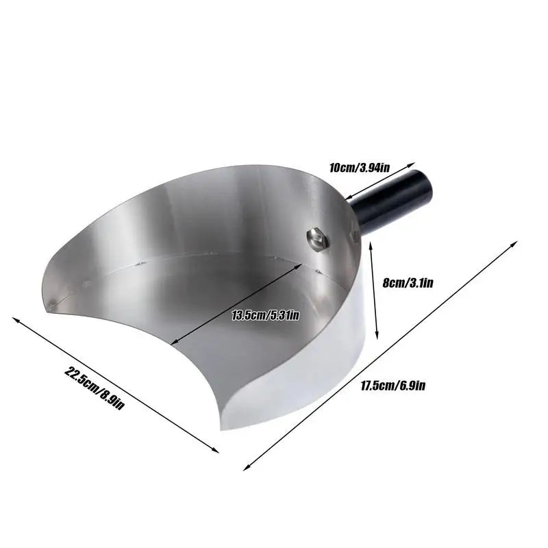 Handheld Meat Catcher BBQ Shovel Heat Resistant Grill Meat Plate Rotisserie Catcher Pan for Shawarma Machine Doner Kebab Grill
