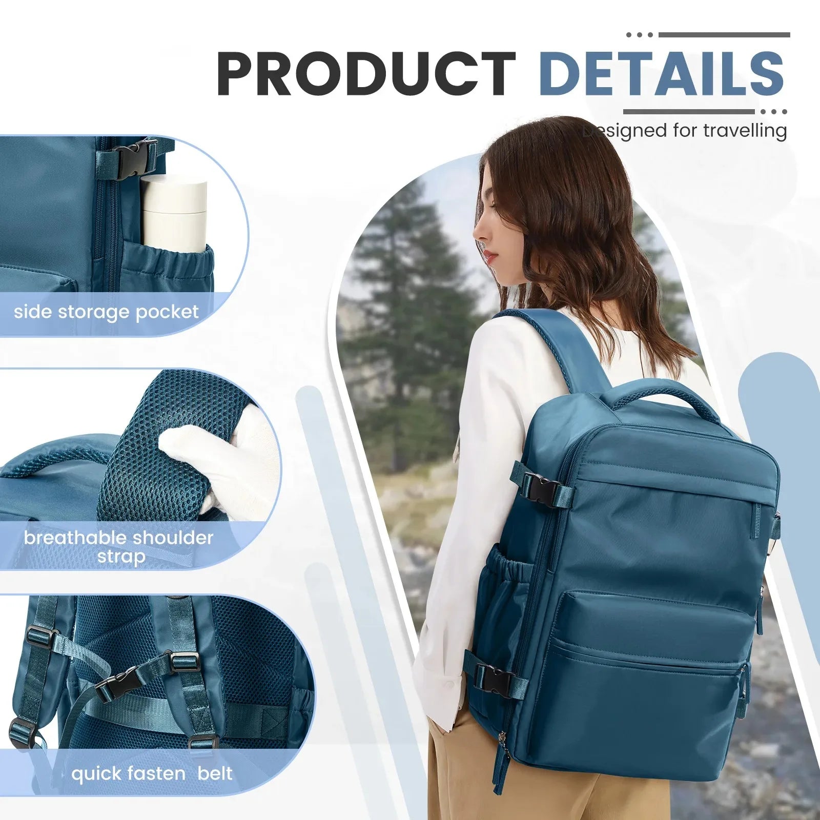 Ryanair 40x20x25 Cabin Bag Men Air Vacuum Compression Backpack Hand Luggage Laptop Backpack,42x29x15 Vacuum Clothing Storage Bag