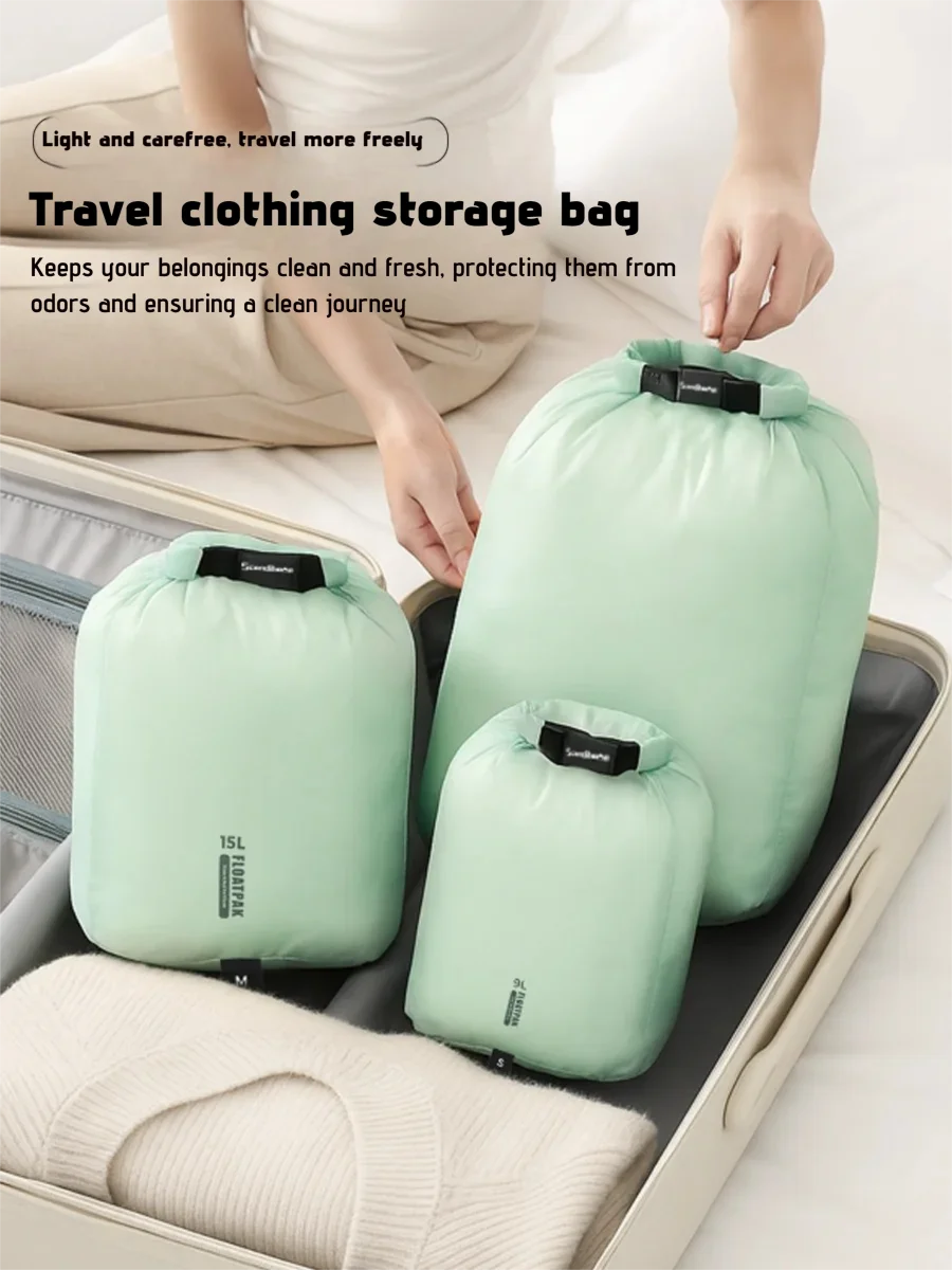 Ultralight Waterproof Dry Bag Travel Storage Pouch Clothes Organizer Sack Compression Packing Cube for Camping Hiking Swimming