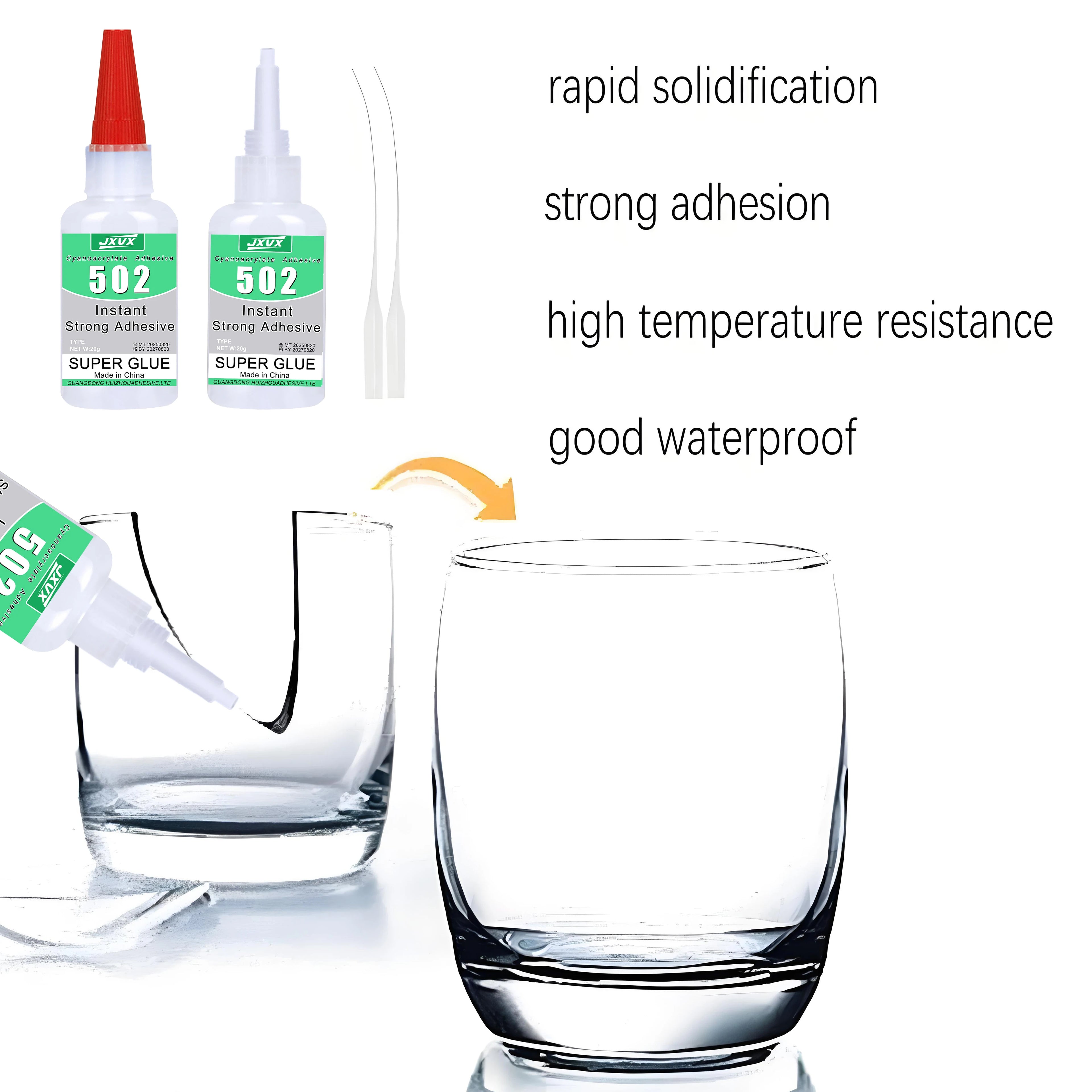 High Capacity Cyanoacrylate Adhesive 502 Super Glue Extra Strong Instant Quick-drying Cyanoacrylate Adhesive Leather Rubber Glass Wood Metal Strong Bond Liquid Glue Tool 1-3 Pieces.