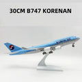 747 korean air 30cm Resin Replica Miniature Airplane Model Collection toys aircraft for children plane model Simulation Gift