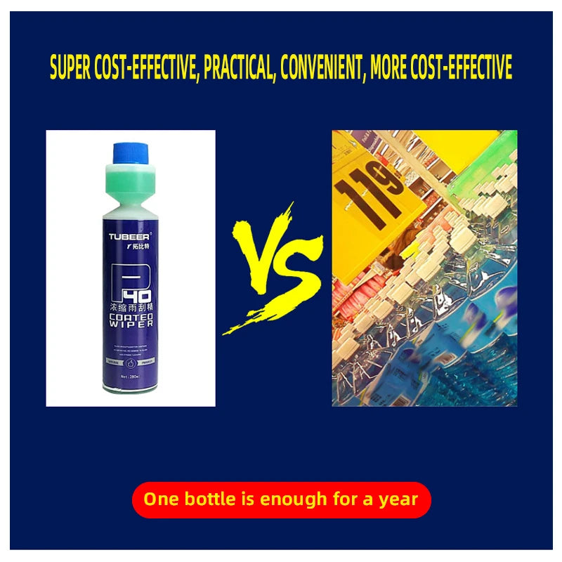 Car Concentrat Wiper Cleaning Agent Decontamination Antifreeze Wiper Essence Glass Degreaser Universal Rainproof Anti-fog Agent