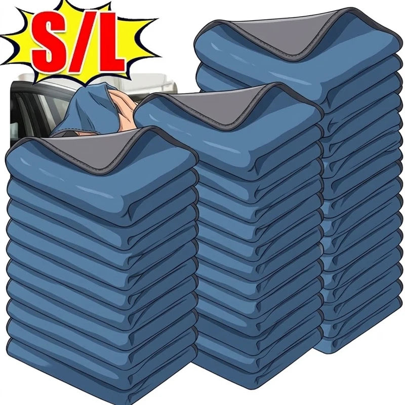 Car Wash Towels Cleaning Cloth Absorbent Dry Cloth General Purpose Microfiber Towel Thickened Car Absorbent Cleaning Products