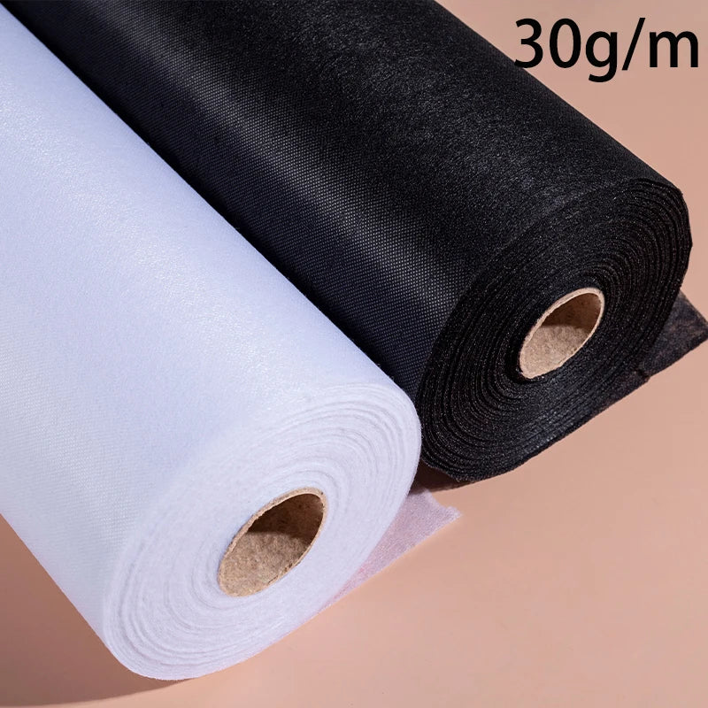 5 meters/lot (5.4 yards)*1meter(1.09yard) Lightweight Non-Woven Fusible Interlining Fabric Apparel Sewing DIY Accessory 30g/m
